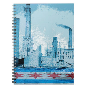 Carnet Chicago Water Tower Great Chicago Fire 1871