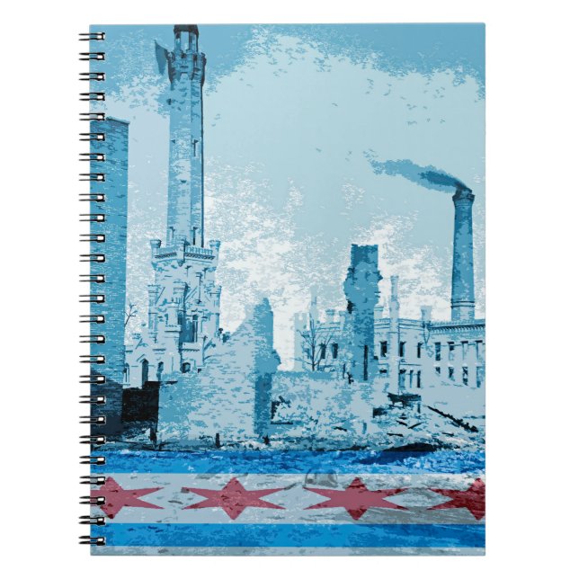 Carnet Chicago Water Tower Great Chicago Fire 1871 (Devant)