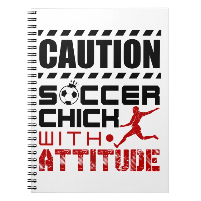Carnet Chick de football avec l'attitude drôle Joueur Ado (Devant)