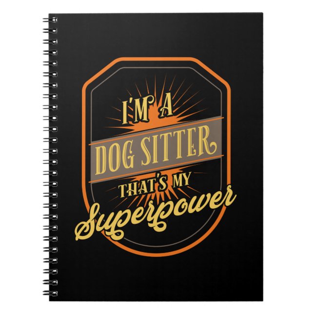Carnet Chien assis chien Sitter (Devant)