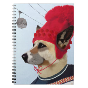 Carnet Chien dans le chandail de ski