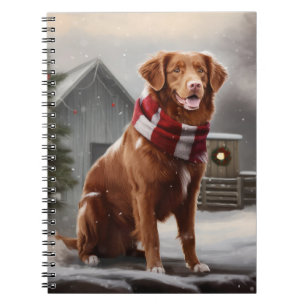 Carnet Chien de canard de la Nouvelle-Écosse en Noël de n