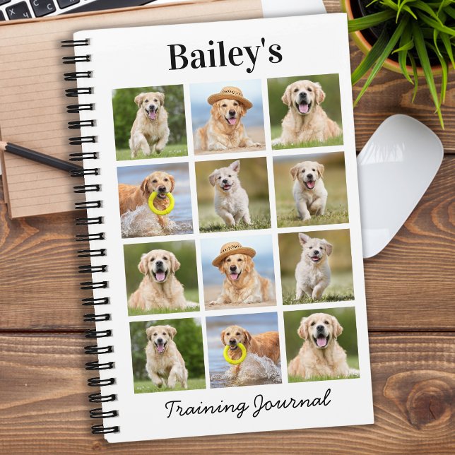 Carnet Chien de compagnie personnalisé moderne 12 Photo C (Créateur téléchargé)