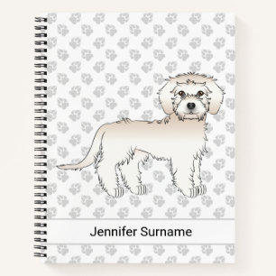 Carnet Chien de dessin animé Cream Mini Goldendoodle & Te