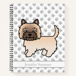 Carnet Chien de dessin animé Wheaten Cairn Terrier & Text