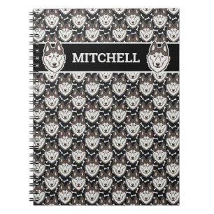 Carnet Chien de traîneau à chiens Loyal Sibérien Husky Ar