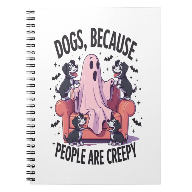 Carnet Chien d'Halloween éffrayant Fantôme Éffrayant (2) (Devant)