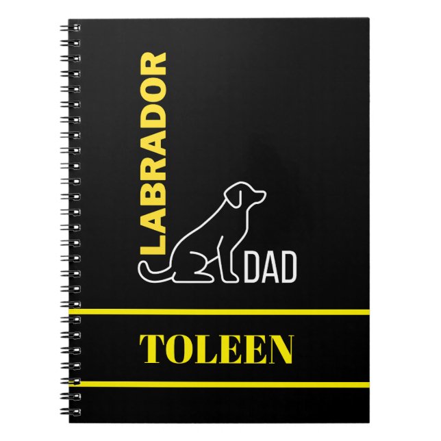Carnet Chien du Labrador personnalisé (Devant)