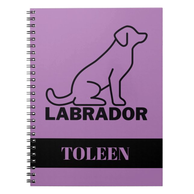 Carnet Chien du Labrador personnalisé (Devant)