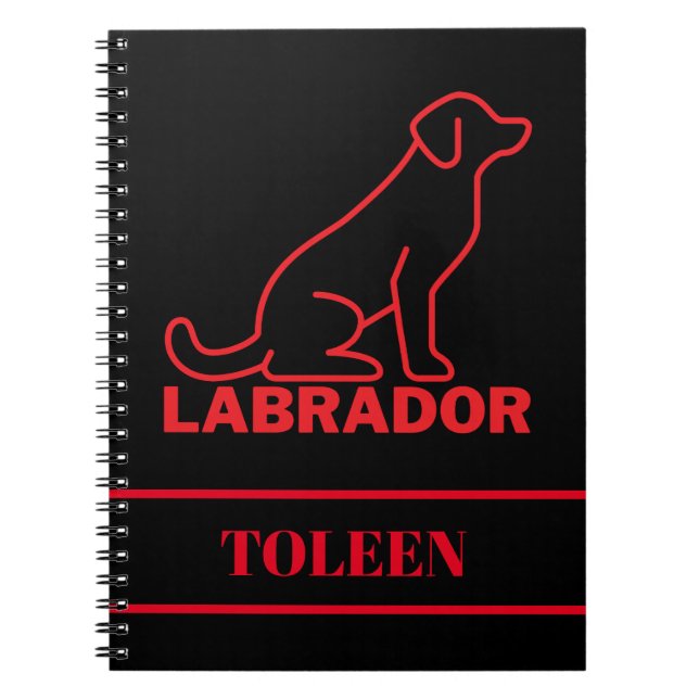 Carnet Chien du Labrador personnalisé (Devant)