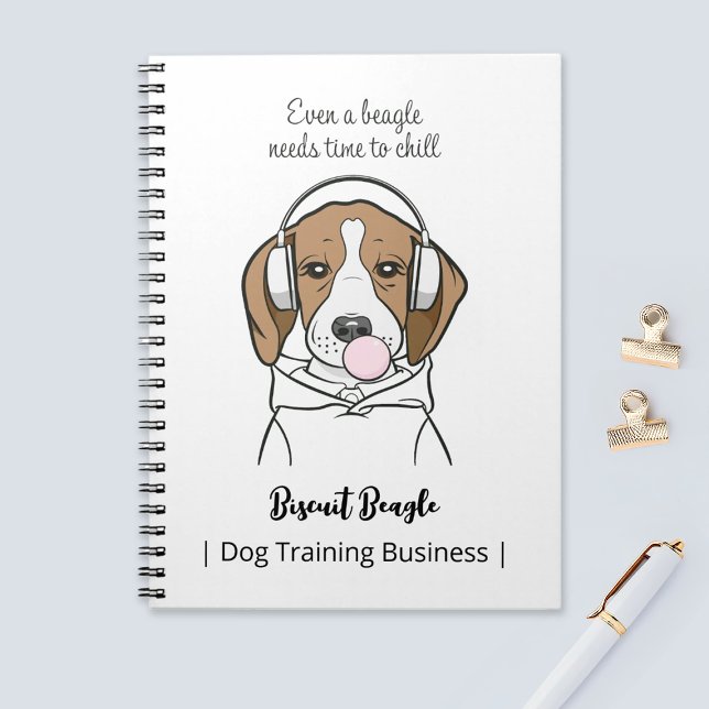 Carnet Chien frais avec Bubblegum mignon Beagle amusant (Créateur téléchargé)