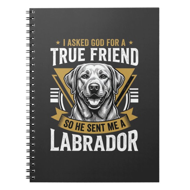 Carnet Chien Labrador véritable ami (Devant)