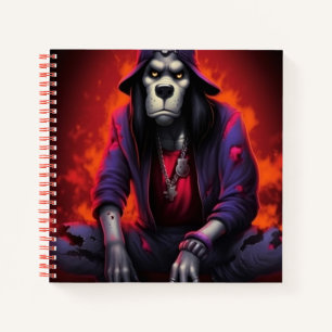 Carnet Chien Mauve