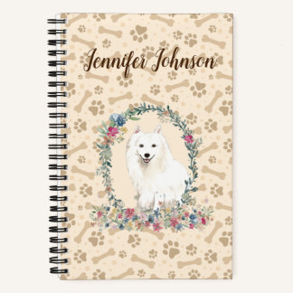 Carnet Chien Spitz Japonais Empreinte de patte & Cute Flo