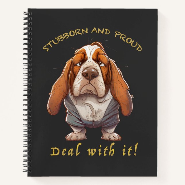 Carnet Chien Têtu Devoir Avec Elle Mignonne Adorable Drôl (Devant)