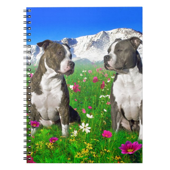 Carnet Chiens Brindle et bleus du Staffordshire et de (Devant)