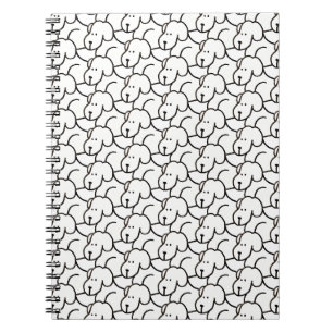 Carnet Chiens drôles de dessin animé assis