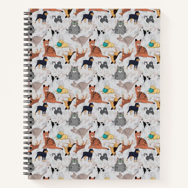 Carnet Chiens Et Chats Cutes Design Motif (Devant)