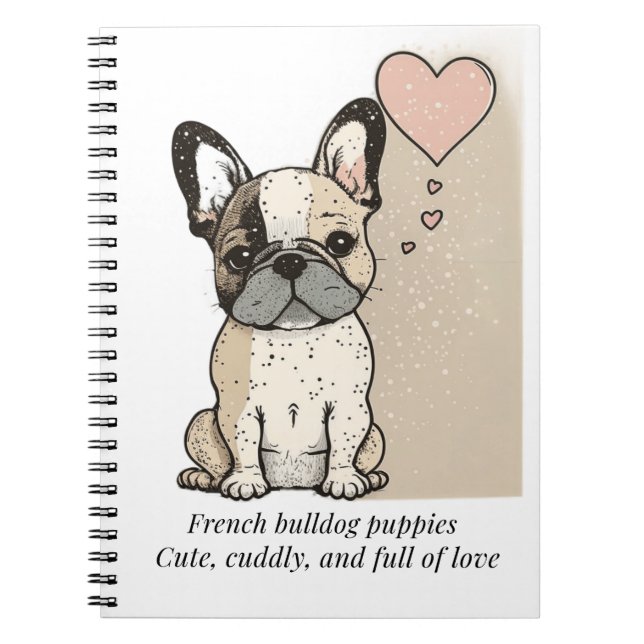 Carnet Chiens français - Mignonnes et pleins d'amour (Devant)
