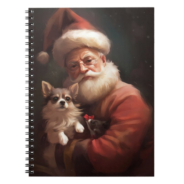 Carnet Chihuahua avec Noël Festif du Père Noël (Devant)
