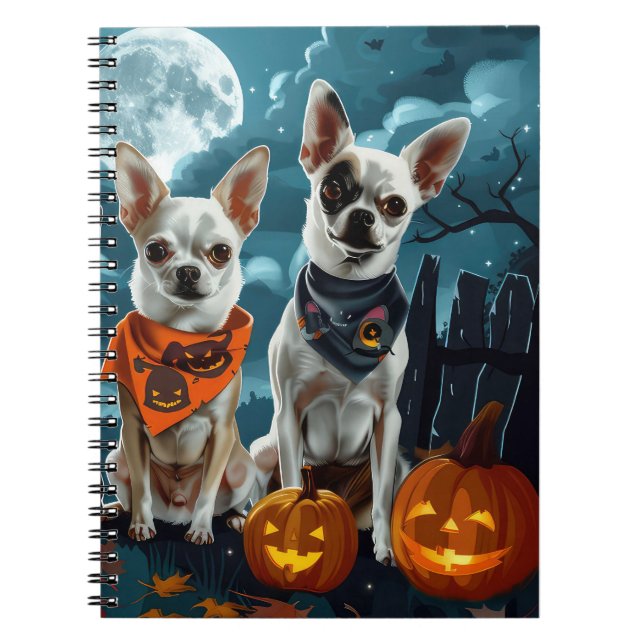 Carnet Chihuahua Halloween Éffrayant (Devant)