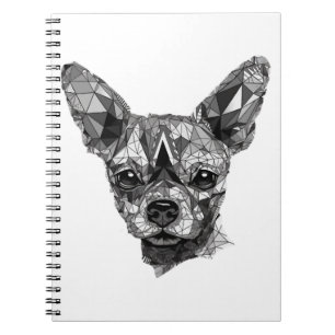 Carnet Chihuahua Mosaic Geometrical Art Chien
