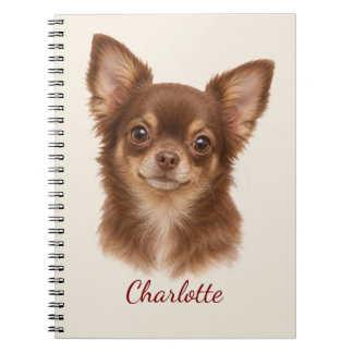 Carnet Chihuahua personnalisé avec nom personnalisé