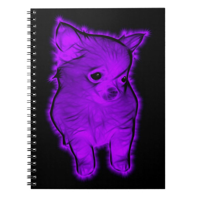 Carnet Chihuahua violet (Devant)