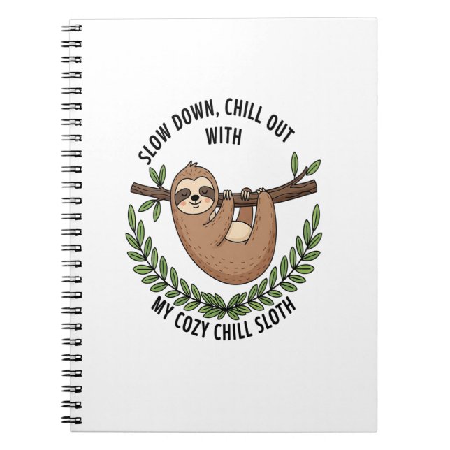 Carnet Chill Sloth, USA Animal (Devant)