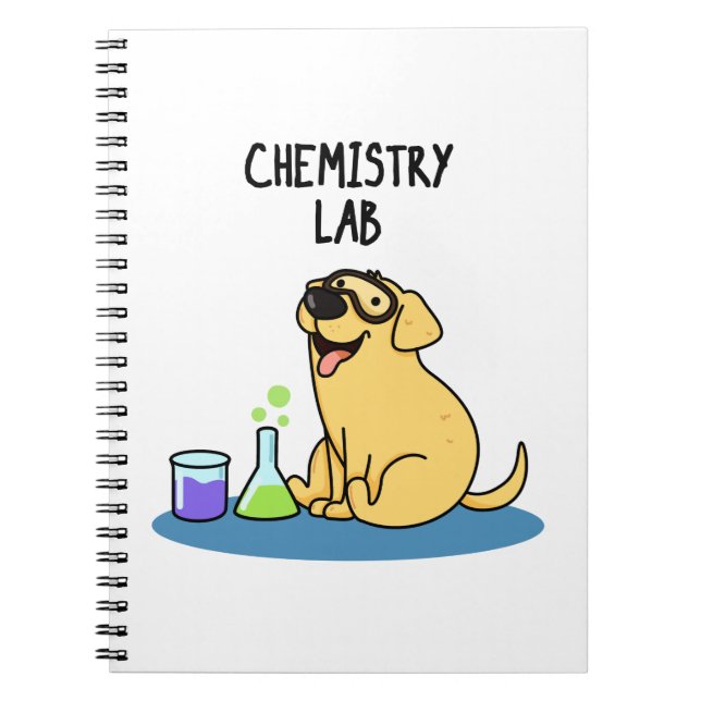 Carnet Chimie Lab Funny Labrador Chien Pun (Devant)