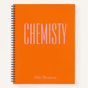 Carnet Chimie   Papier graphique personnalisé Orange