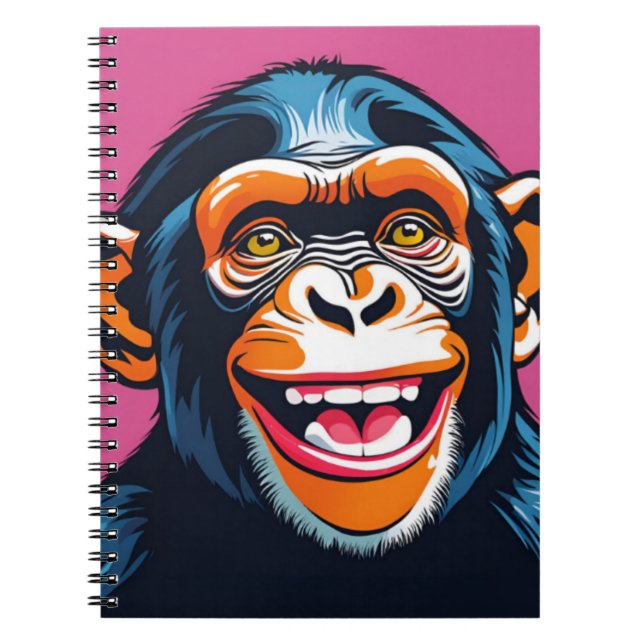 Carnet Chimpanzé fou mignon (Devant)