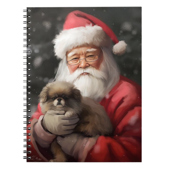 Carnet Chin japonais avec Noël Festif du Père Noël (Devant)