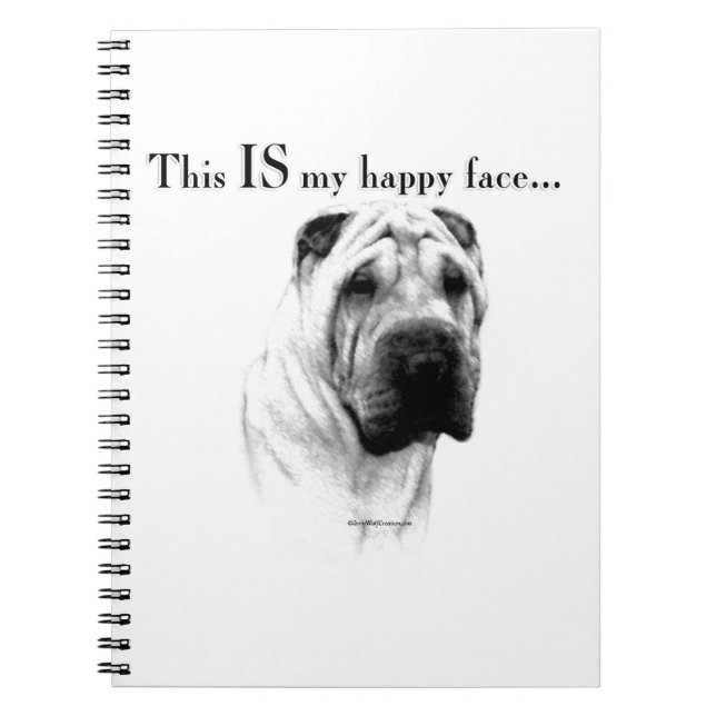 Carnet Chinois Shar Pei Joyeux Visage (Devant)