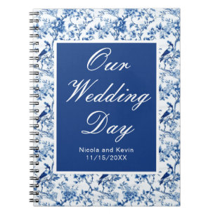 Carnet Chinoiserie Blue Birds and Flowers Mariage