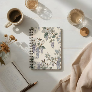 Carnet Chinoiserie Élégante Fleurs et Oiseaux