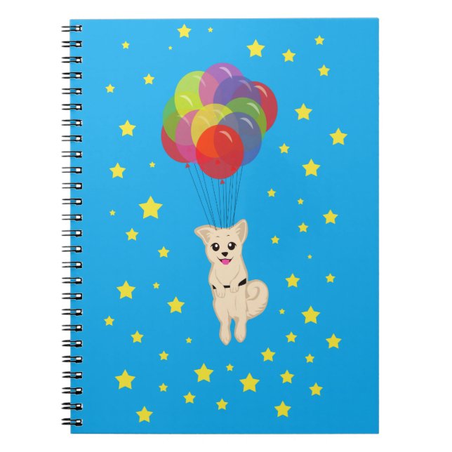 Carnet Chiot avec ballons (Devant)