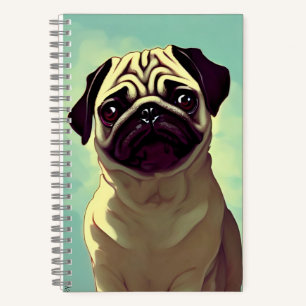 Carnet Chiot de Carlin adorable pour les chiens