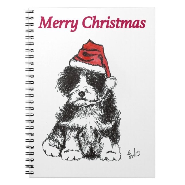Carnet Chiot de Noël (Devant)