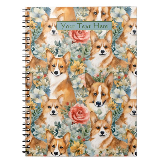 Carnet Chiot personnalisé adorable (Devant)