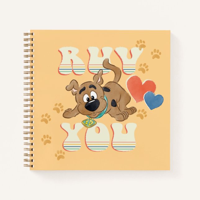 Carnet Chiot Scooby-Doo "Ruv You" (Devant)
