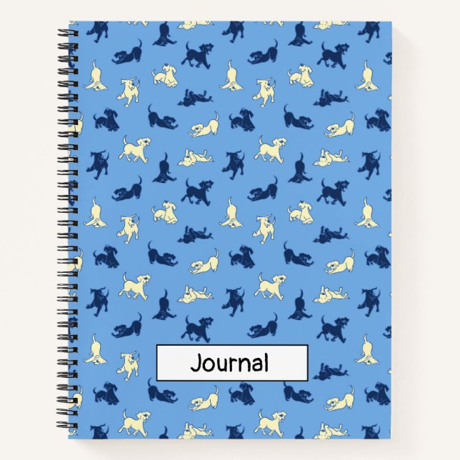 Carnet Chipons de laboratoire jaune et noir Blue Custom L (Devant)