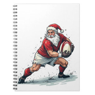 Carnet Chirstmas Imaginaire Football Jouer Père Noël
