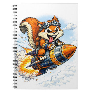 Carnet Chispa the Rocket Squirrel Spiral Notebook
