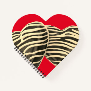 Carnet Chocolat bonbon coeur rouge doux mignon