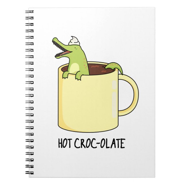 Carnet Chocolat Chaud Crocodile Drôle Pun  (Devant)