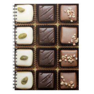 Carnet Chocolat de luxe fait main dans une boîte