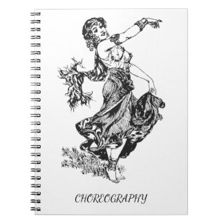 Carnet Chorégraphie vintage de danseuse du ventre
