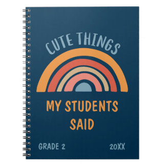 Carnet Choses Mignonnes Que Mes Élèves Ont Dit Boho Arc-e