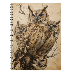Carnet Chouettes héritées Vintages